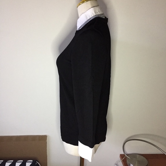 RW&CO Women's Black Top with detachable Collar - Picture 2 of 12